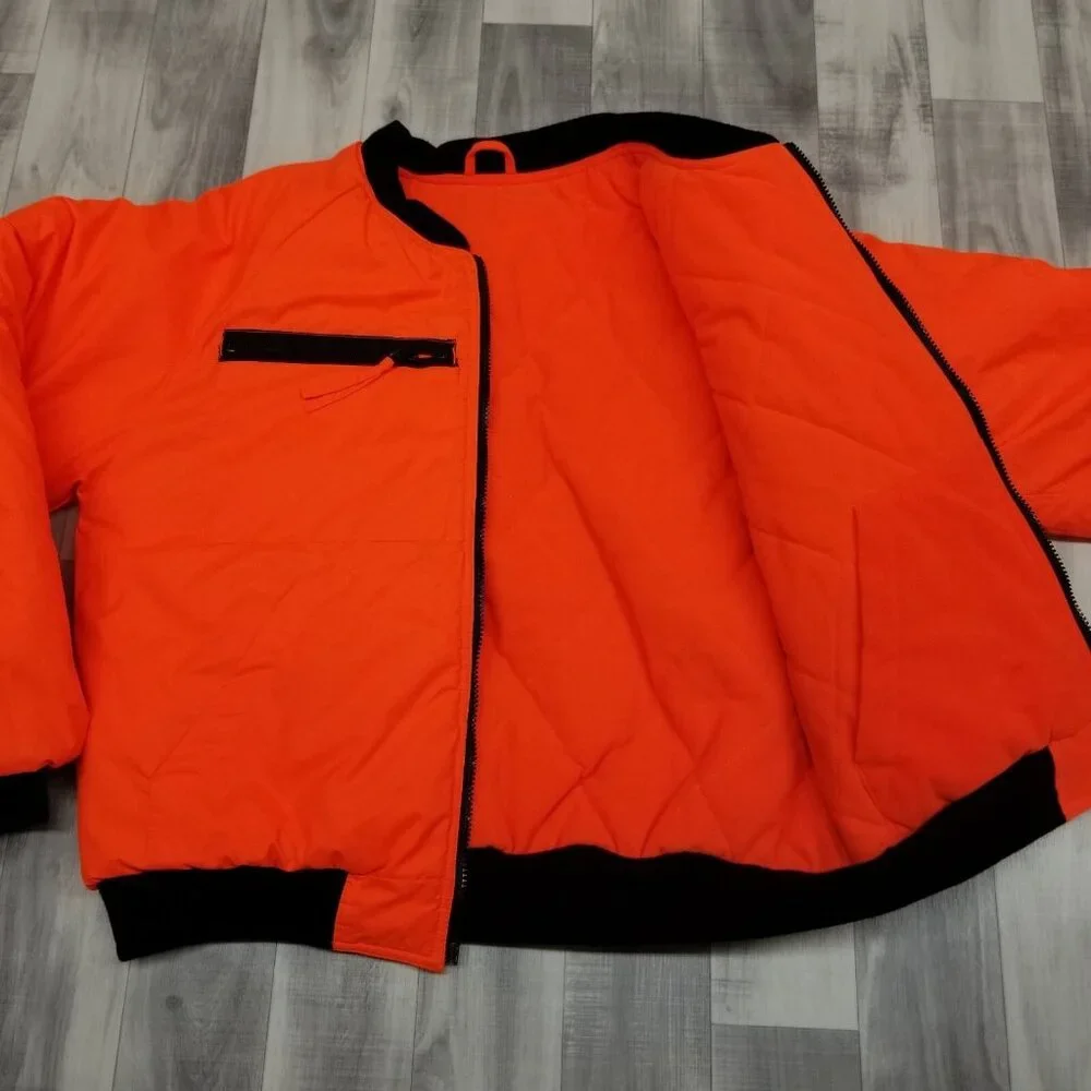 ✅Mount'n Prairie Hooded Hunting 3/1 Jacket W/Zip Out Liner Orange Mens M *STAIN - Picture 12 of 14